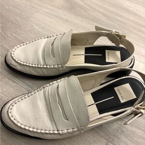 Dolce Vita White Leather Loafers